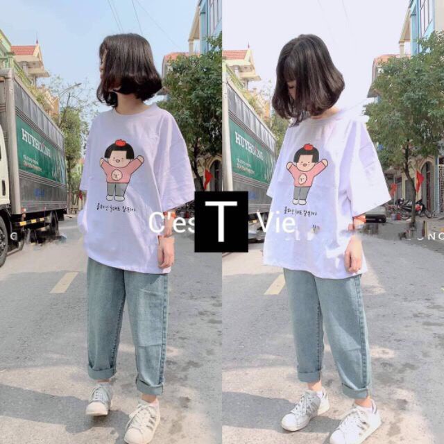 ÁO PHÔNG NỮ HÌNH CẬU BÉ, CÔ BÉ CUTE