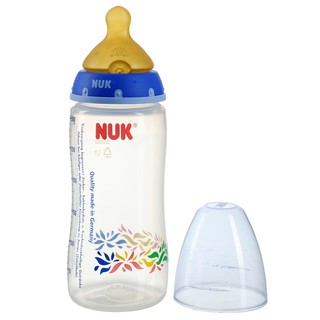 Bình sữa NUK nhựa 300ml núm vú silicone