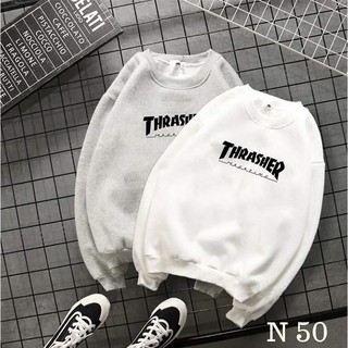 Áo nỉ sweater unisex tay dài họa tiết thrasher