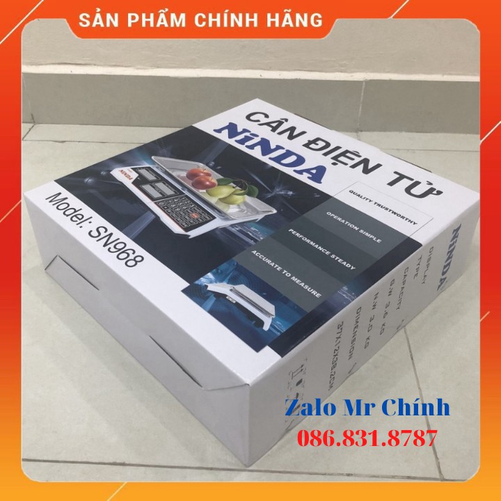 [ SIÊU GIẢM GIÁ ] CÂN ĐIỆN TỬ TÍNH TIỀN NINDA SN968 NHẬT BẢN 30Kg/5gam. Màn hình hiển thị 2 mặt [ SẴN HÀNG ]