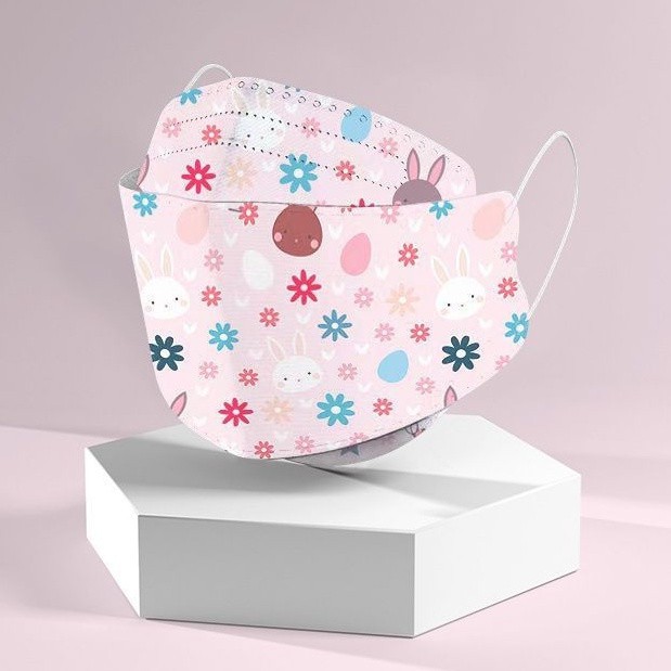 Com bo 10 khẩu trang GrownTech 4D KF94 họa tiết đáng yêu cho trẻ em từ 1 - 10 tuổi uni sex