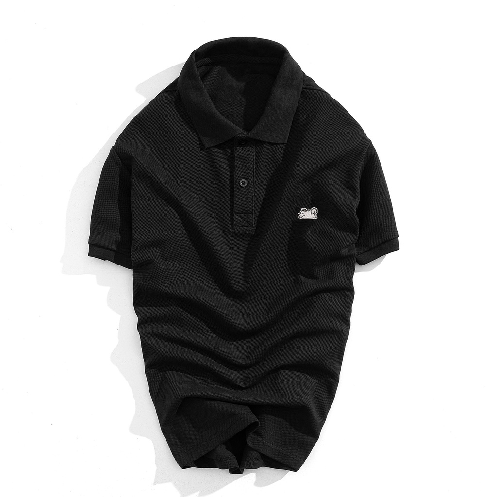 Áo POLO nam nữ THÊU HÌNH basic đẹp vải cá sấu COTTON giữ form bền bỉ, chống nhăn, thời trang nam cao cấp - LILA