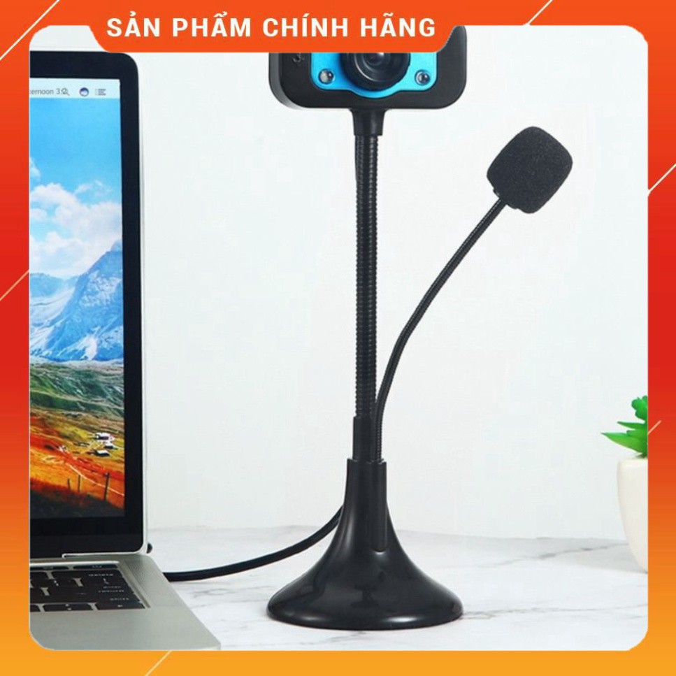 (Hot) (Bảo hành 06 tháng) Webcam Chân Cao có mic dùng cho máy tính có tích hợp mic và đèn Led trợ sáng - Webcam máy tính