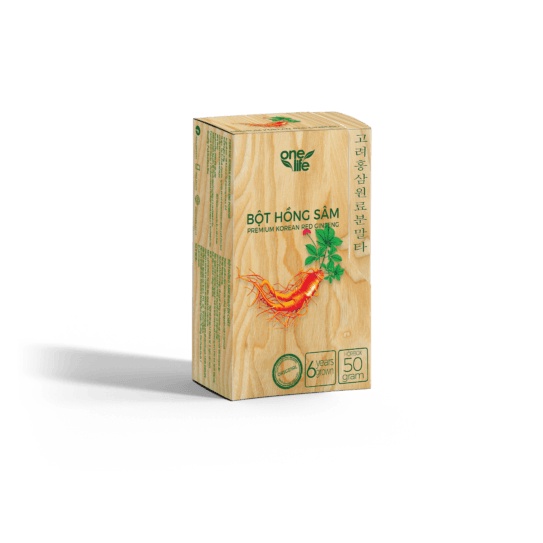 Hộp 25 gói Bột Hồng Sâm Hàn Quốc ONELIFE 6 năm tuổi cao cấp (2gr/ gói)