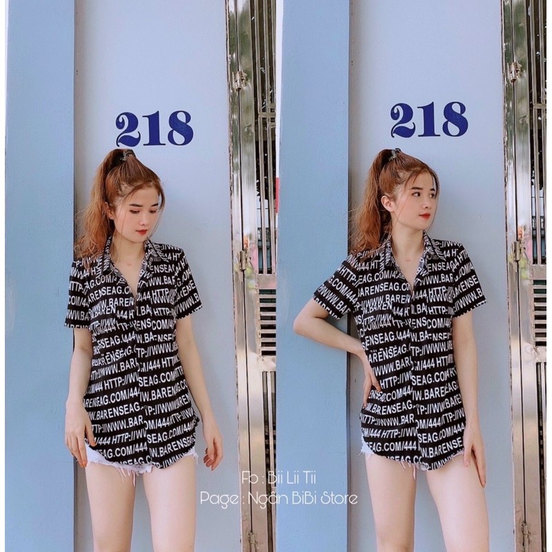 Áo sơ mi chữ túi hộp cộc tay | BigBuy360 - bigbuy360.vn