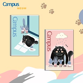 Vở CAMPUS kẻ ngang MEOW 120 trang, Tập kẻ ngang có chấm Campus MEOW -Soleil Home