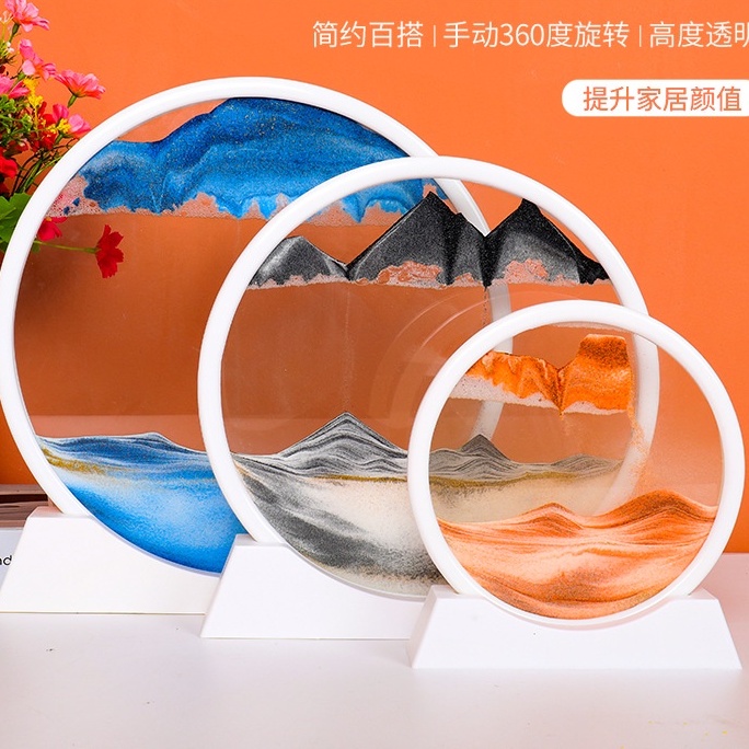 Tranh Cát Tròn 3D Chuyển Động - Tranh Decor trang trí