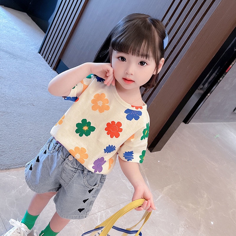 Áo Thun Cotton Trơn Phong Cách Mới 2022 Cho Bé Gái