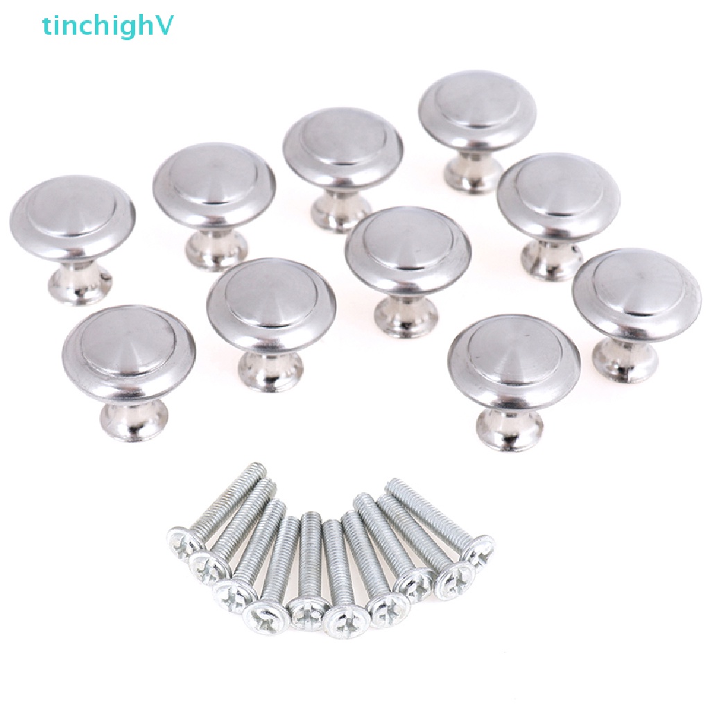 Set 10 Tay Nắm Ngăn Kéo Tủ Bằng Inox Hình Tròn Tiện Dụng
