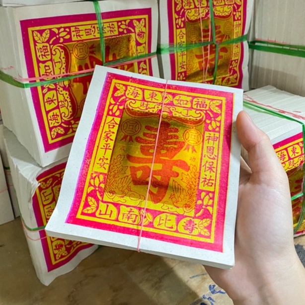 Giấy hình chữ Thọ cao cấp, sầu cấm lớn cúng phật - vàng mã Nam Phát