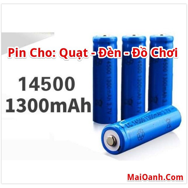 Pin 14500 3.7V 1300mAh ( Chạy Quat, Đèn Pin , Đồ Chơi ....)