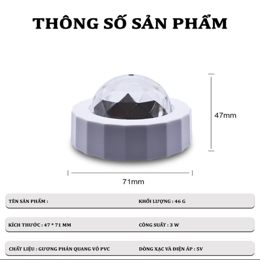 Đèn Led Cho Ô Tô Cảm Biến, Tự Động Nhấp Nháy Theo Nhạc – Sạc Pin Cổng USB-Trang trí ô tô phòng khách
