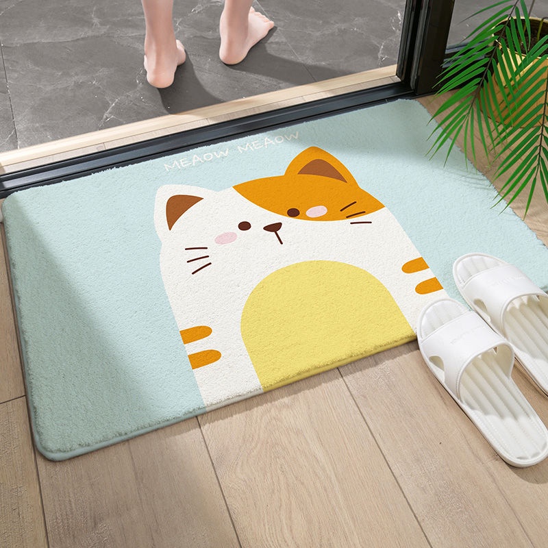 Tấm thảm chùi chân hấp thụ nước chống trượt đặt trước cửa toilet phòng tắm phòng ngủ gia đình