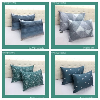 Vỏ gối cotton thô lụa hàn quốc mềm mịn size 45x65,50x70
