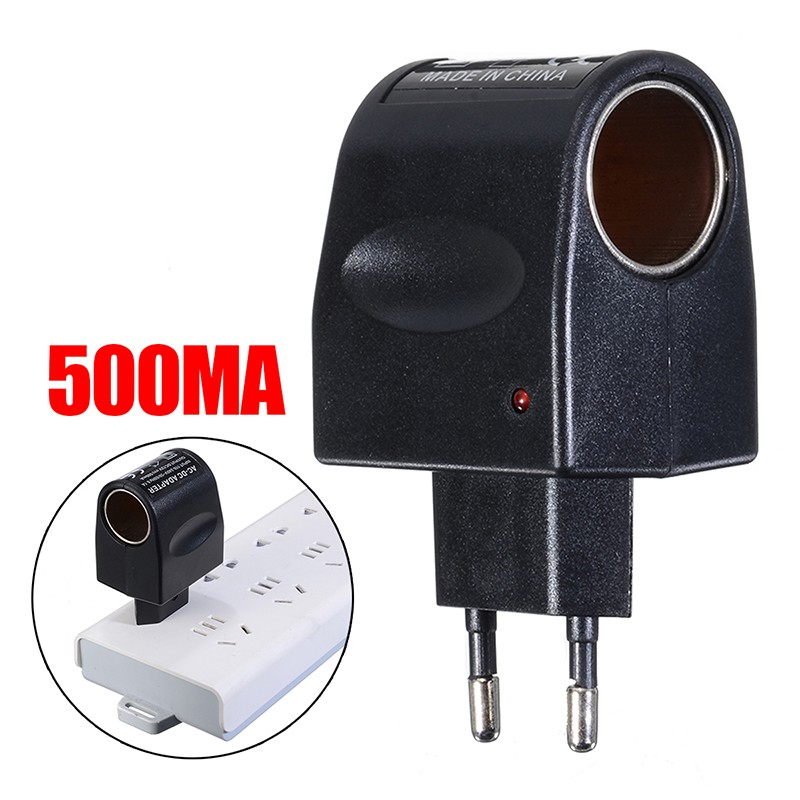 220V AC Socket to 12V DC Car Cigarette Lighter Charger Converter Adapter