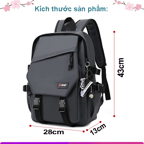 Balo da nam hàm cá mập chống nước đi học, phợt, du lịch thời trang Hàn Quốc