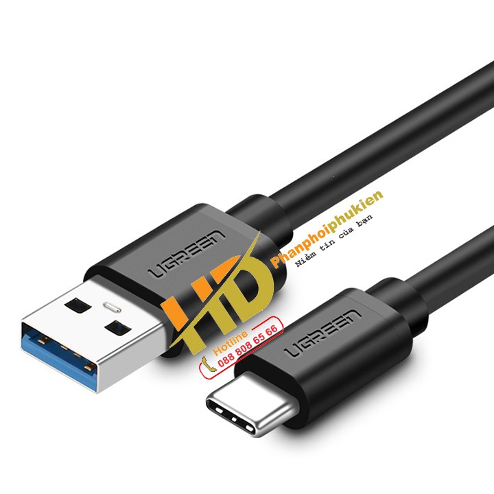 Cáp USB Type C to USB 3.0 Ugreen 20882 dài 1m hàng chính hãng