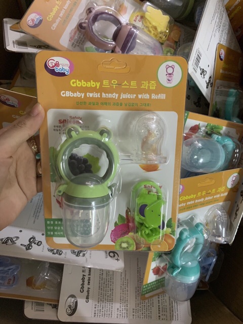 Túi nhai Gb baby Hàn quốc sét 3 túi nhai và dây xích