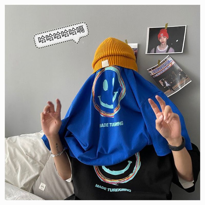 Áo thun tay lỡ Unisex mặt cười Made Turekhing