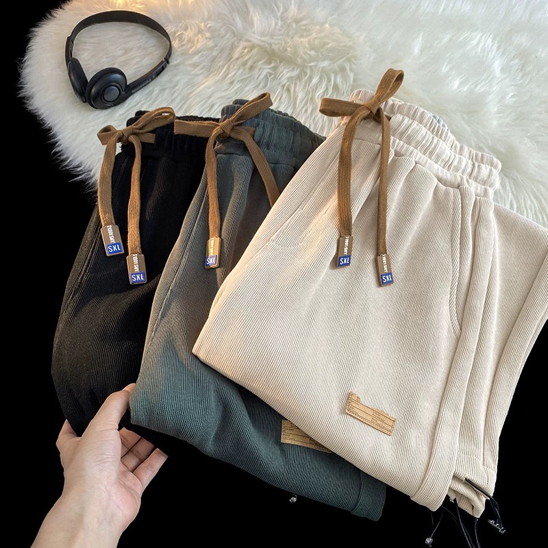 Quần Thể Thao Lưng Cao Ống Rộng Có 3 Màu Thời Trang Cho Nữ