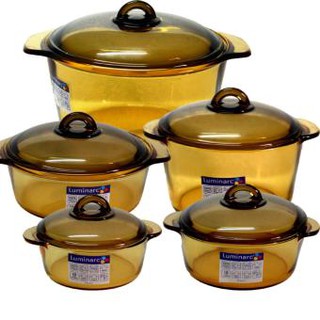 Bộ nồi thủy tinh Luminarc 1L,1.5L,2L,3L,5L(xuất sứ Pháp)Bảo hành chính hãng 10 năm