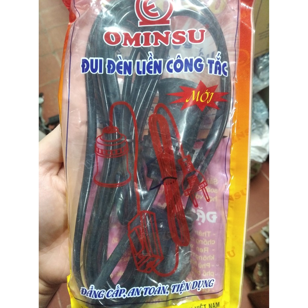 DÂY ĐUI ĐÈN LIỀN CÔNG TẮC 2 MÀU ĐEN, TRẮNG