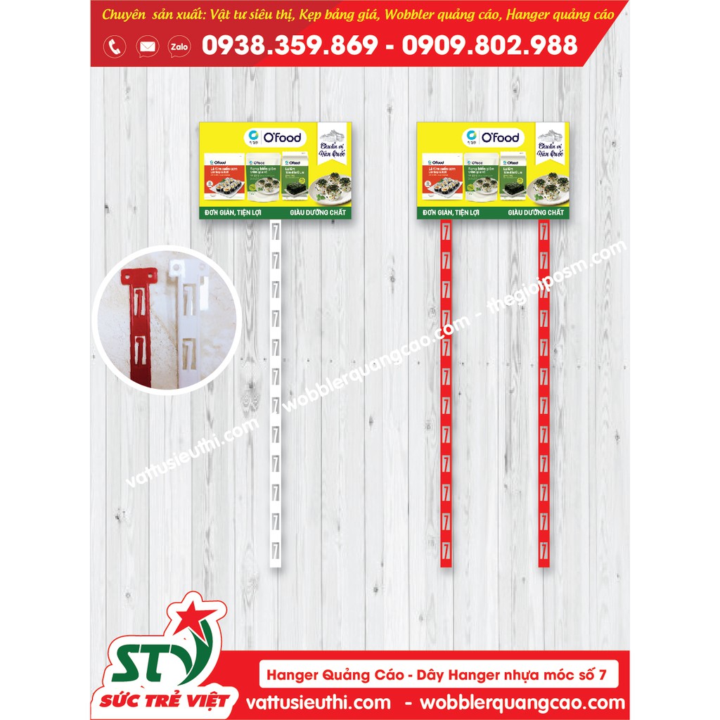 Combo 10 Dây hanger quảng cáo, Dây nhựa treo bánh, Hanger dây nhựa quảng cáo, dây treo bimbim