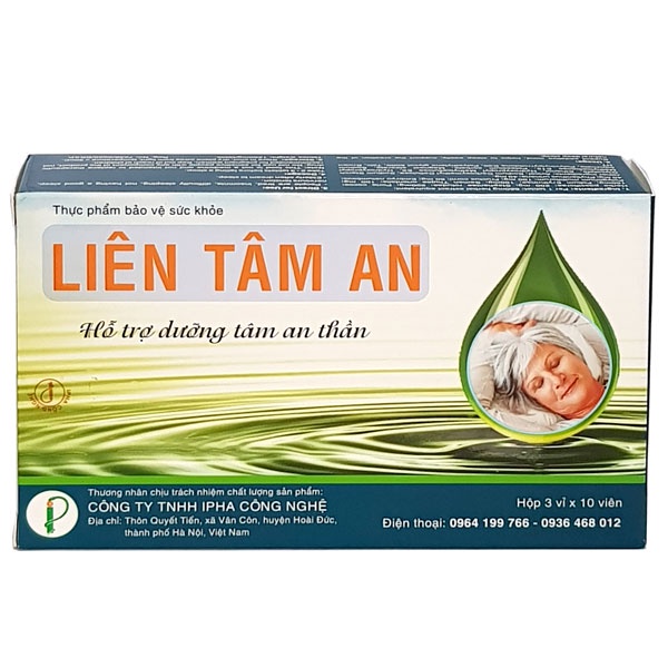 Liên Tâm An - Hỗ trợ làm giảm các triệu chứng mất ngủ, khó ngủ (30 viên)
