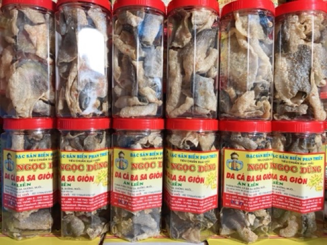 Da Cá BaSa Giòn ( ăn liền ) là món ăn ngon của Shop Đặc Sản Biển Phan Thiết NGỌC DŨNG; Hộp 200 gram. HSD 12 tháng