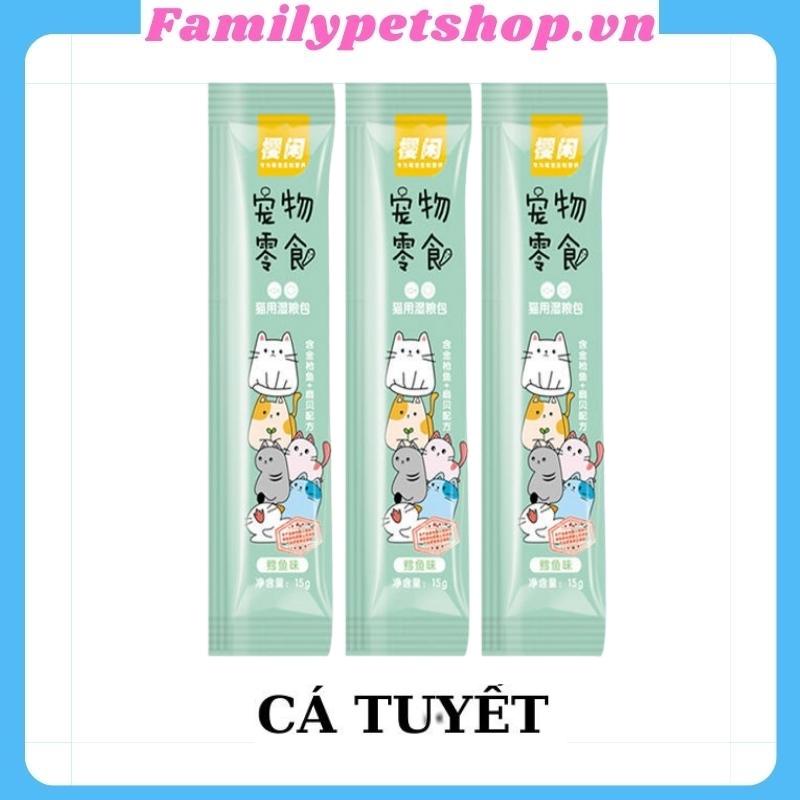 Combo 100 cây súp thưởng cho mèo Shizuka thanh 15g-familypetshop.vn
