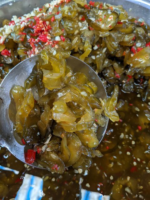 Dưa mắmleo trộn sẵn 500gr ăn chay được .