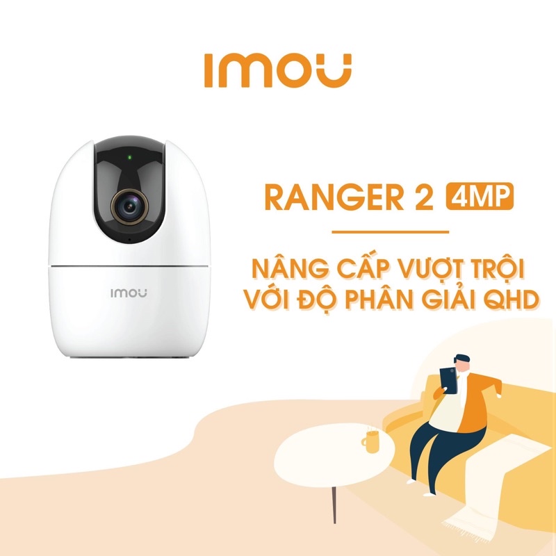 Camera IP WIFI XOAY 360 2M IMOU Ranger2 A42 Trong Nhà Còi Hú Báo Động, chính hãng