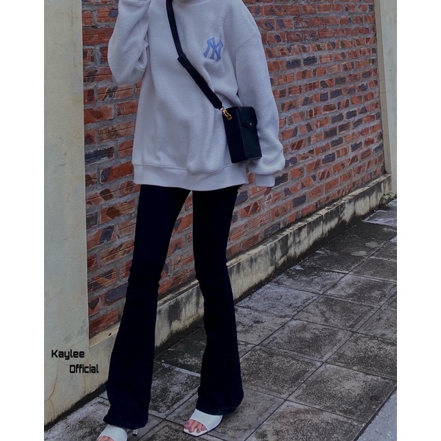 Quần Ống Loe Chất Umi Hàn nâng mông che khuyết điểm tôn dáng ảnh thật Kaylee