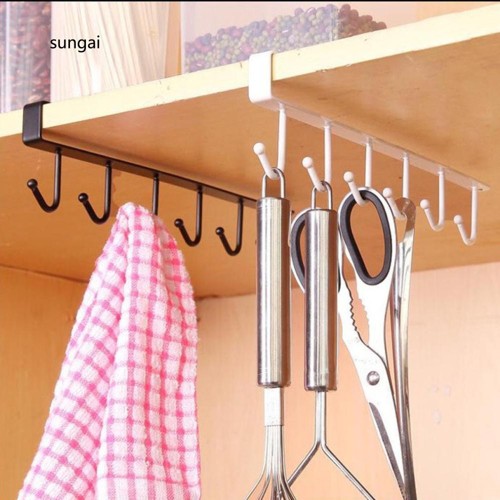 Giá treo đồ gồm 6 móc bằng sắt kích thước 26cm x 6.5cm tiện dụng | BigBuy360 - bigbuy360.vn