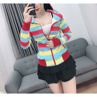Áo khoác 7 sắc cầu vòng