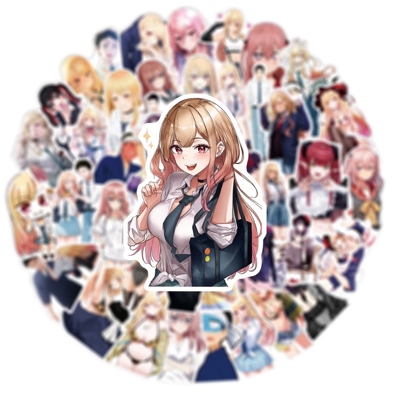 Miếng Dán Trang Trí Bằng Pvc Chống Thấm Nước Hình Anime My Dress Up Darling Kitagawa Marin Gojo Wakana