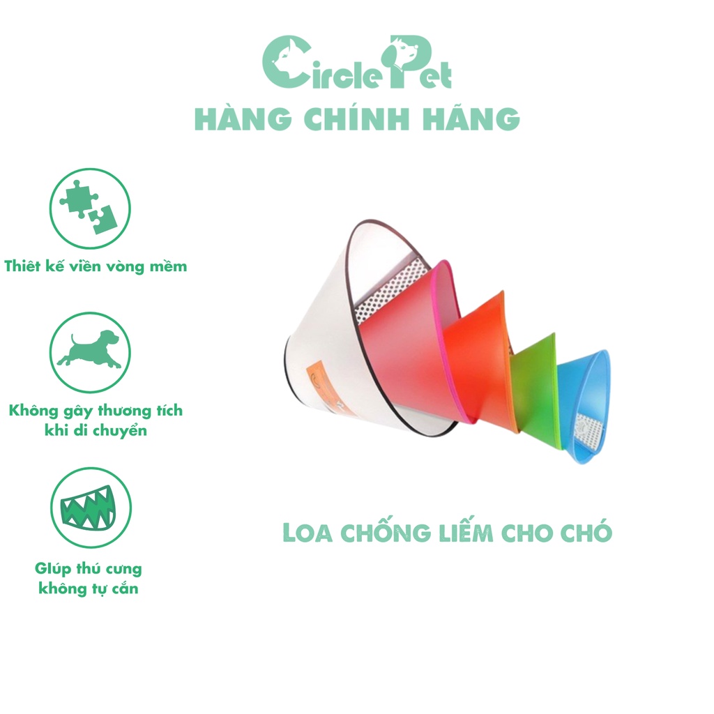 Loa Chống Liếm Thuốc / Vòng Đeo Cổ Chống Liếm Cho Chó Mèo Thú Cưng Đủ Size - Circle Pet