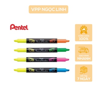 Bút nhớ dòng Pentel Pastel Highlighter Pentel Illumina highlighters 2 đầu ( CHÍNH HÃNG )