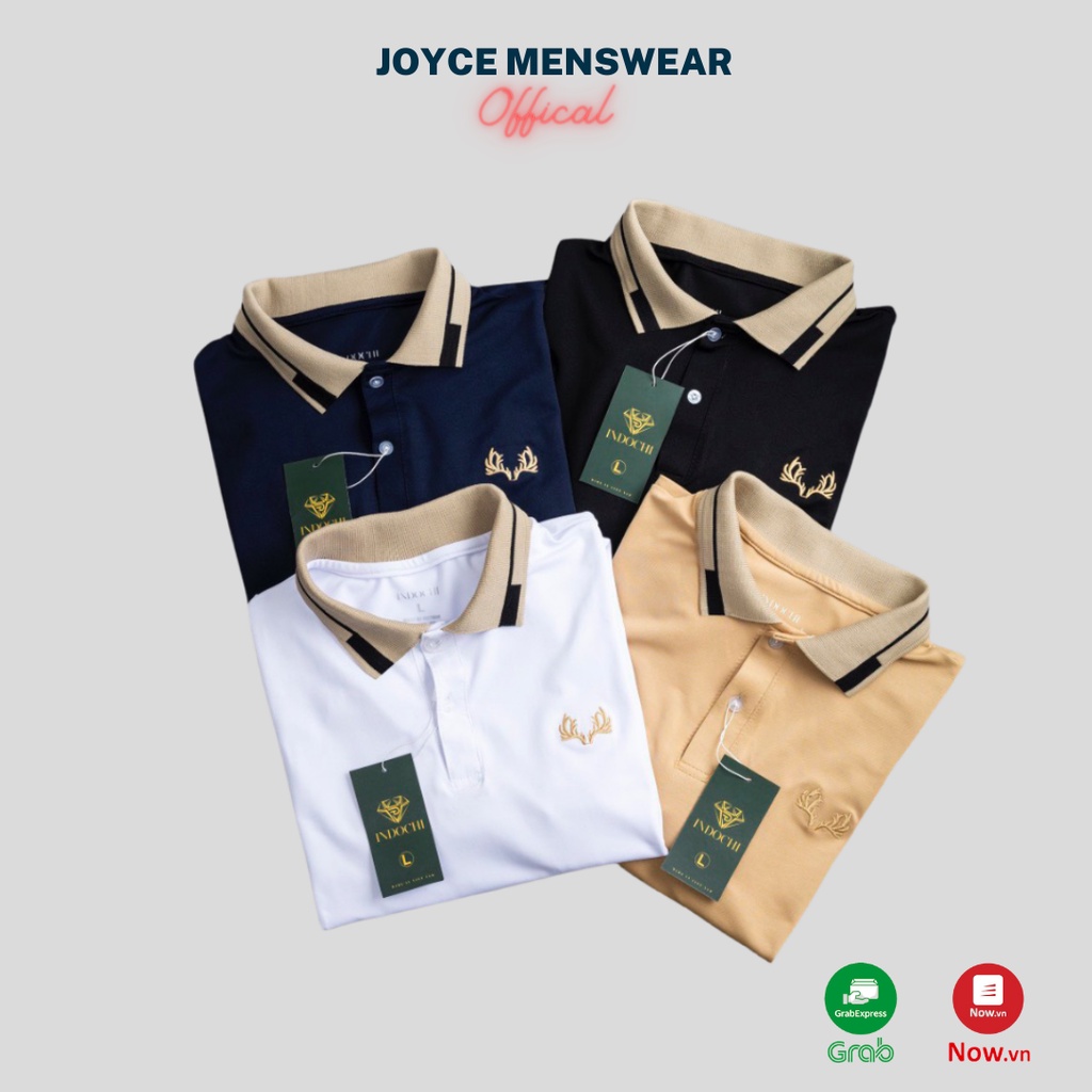 Áo Polo Nam Thêu Hươu, chất Poly Cá Sấu Dày Dặn Thoáng Mát