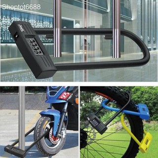 Khóa số chữ U móc dài chống trộm JS285 cho cửa kính, xe máy – loại 4 số có thể thay đổi được mã số (Kho hàng Hà Nội)