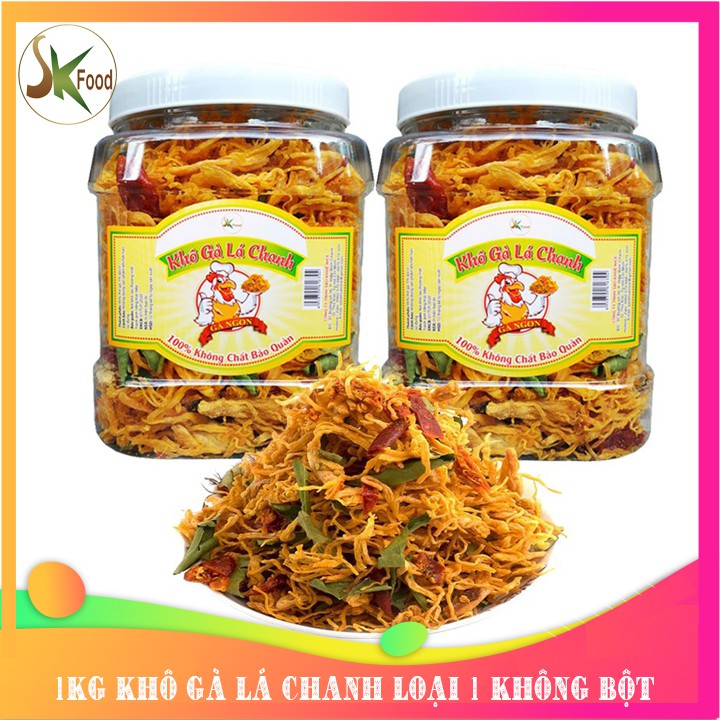 1KG KHÔ GÀ LÁ CHANH THƠM NGON LOẠI CAO CẤP SK FOOD