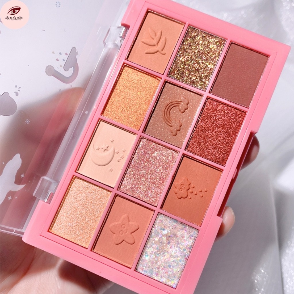 Phấn Mắt SWEET MINT 12 Ô Màu Nhũ BEAUTIFY