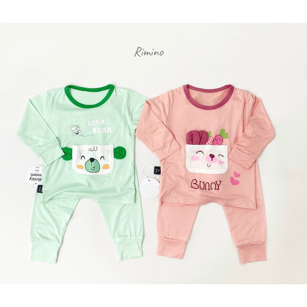 Bộ dài tay họa tiết cho bé chất thun lạnh (mới)