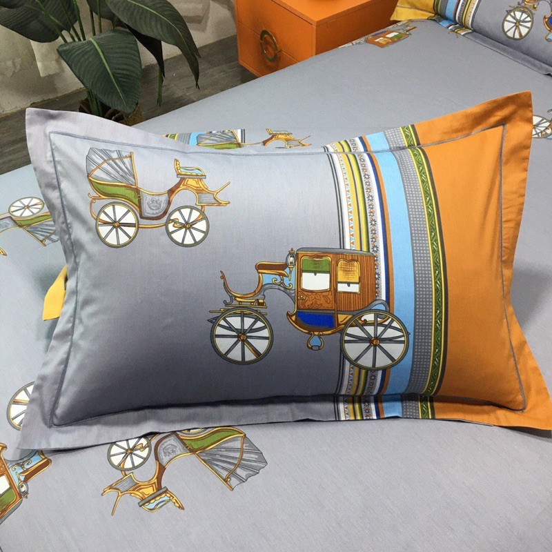 Bộ chăn ga và gối cotton living-xám xanh