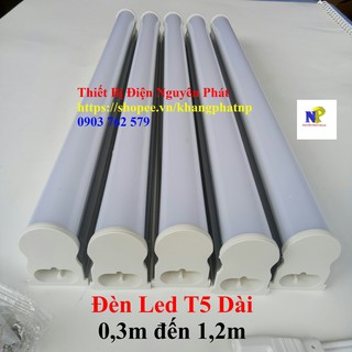 Bộ Đèn Led Tuýp Liền Máng T5 Dài 0,3m đến 1,2m