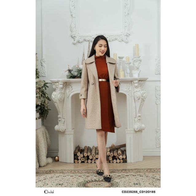 Áo khoác Mangto nữ chất vải dạ cao cấp Orchid CD23S255 | BigBuy360 - bigbuy360.vn