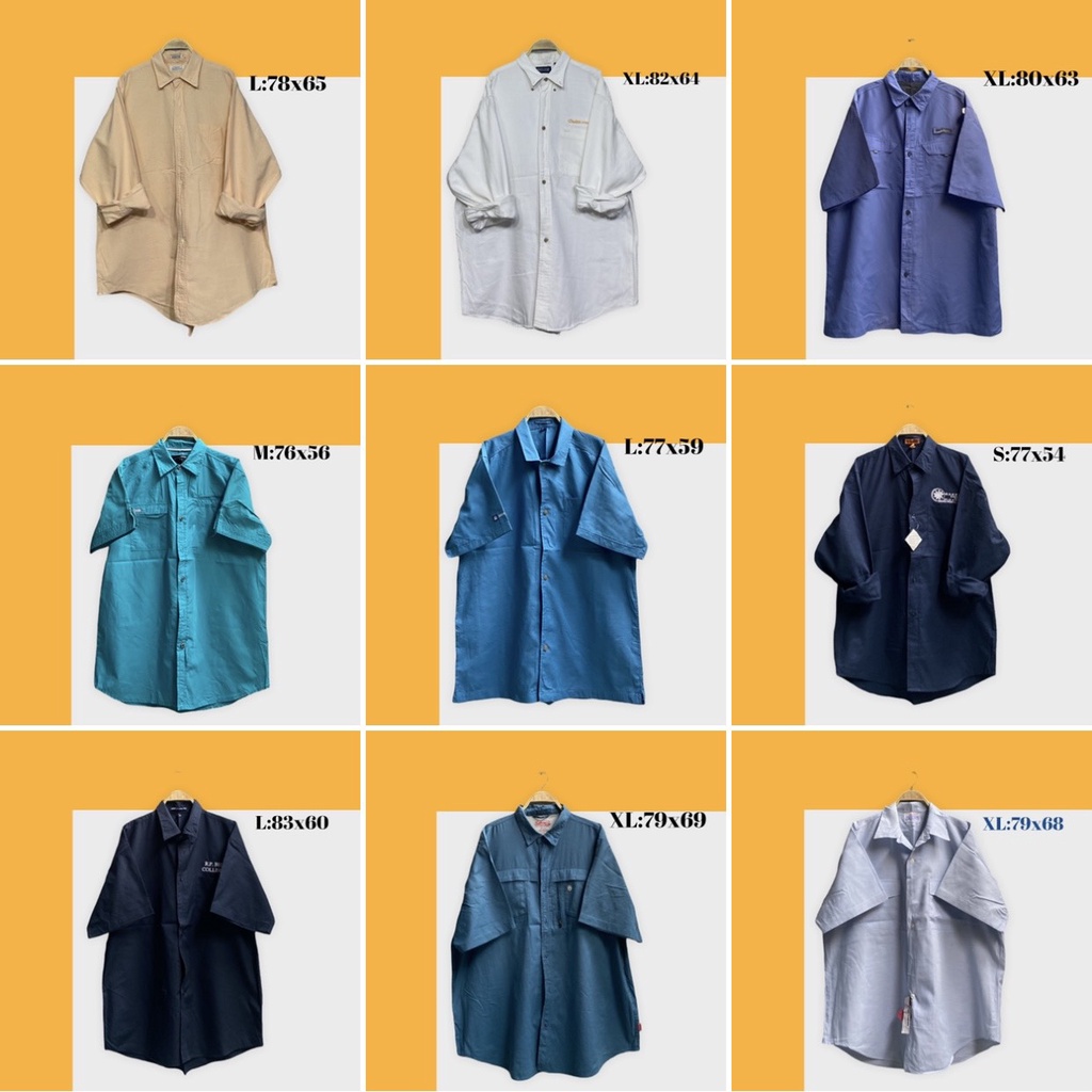 Áo sơ mi kaki tay ngắn và dài 2hand unisex nam nữ
