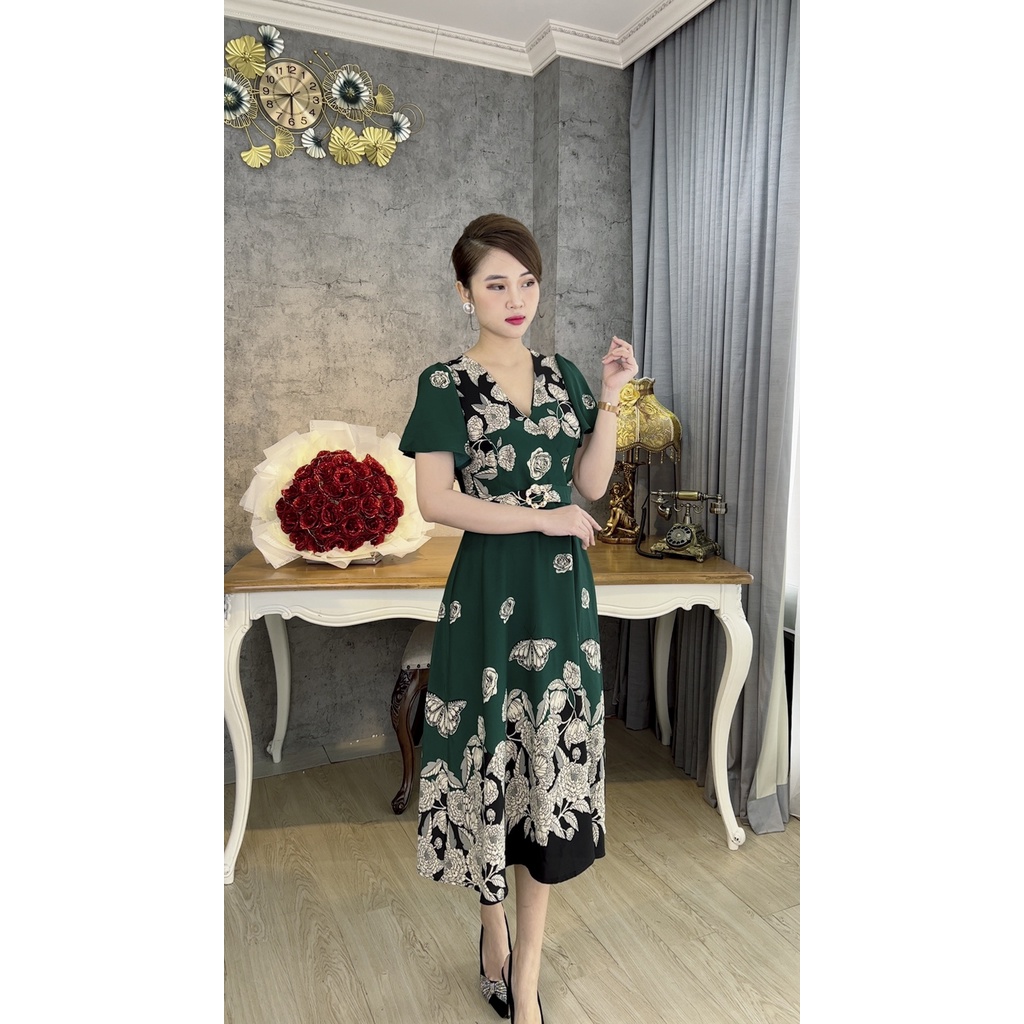 (TM 662) Cao Cấp Vải Mango Hoa Cực Đỉnh Sang Chảnh Quý Phái Dành Riêng Cho Mẹ Cho Bà