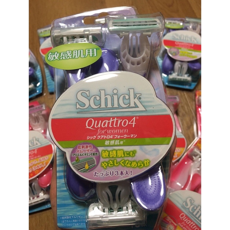 Dao cạo 4 lưỡi Schick Quattro 4 Nhật Bản - Dao cạo body, lông chân, lông tay, bikini line