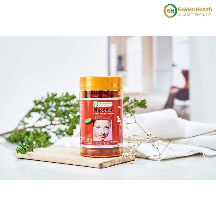 [GOLDEN HEALTH] Viên uống nhau thai cừu - Placenta Baby Sheep 30.000mg hộp 100 viên | Thế Giới Skin Care